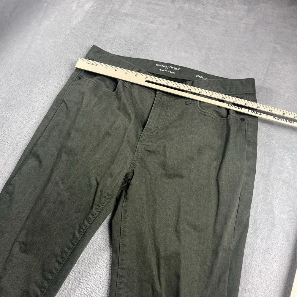 Banana Republic Travel Jean Athletic Fit‎ Jeans Mens Size 32x28* Green